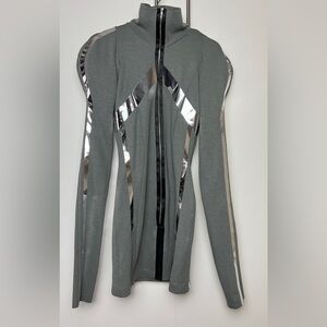 Avtandil Georgian Designer Space Grey Silver Super Stylish Dress Size S